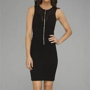 Diesel Y2K Black Bodycon Mesh Panel Dress Size XXS